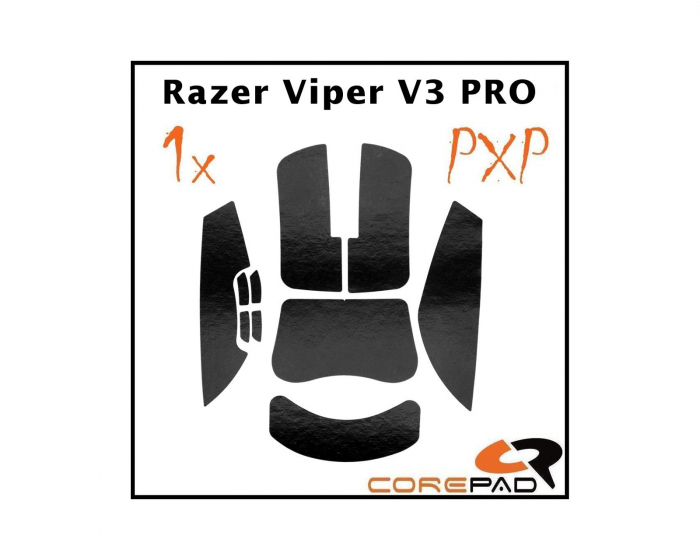 Corepad PXP Grips till Razer Viper V3 Pro - Svart