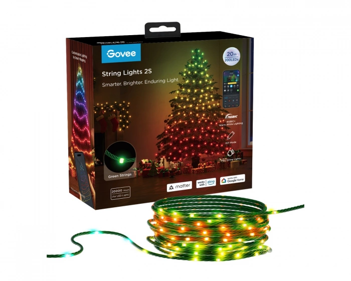 Govee String Lights 2S Smart Julbelysning – 20 meter