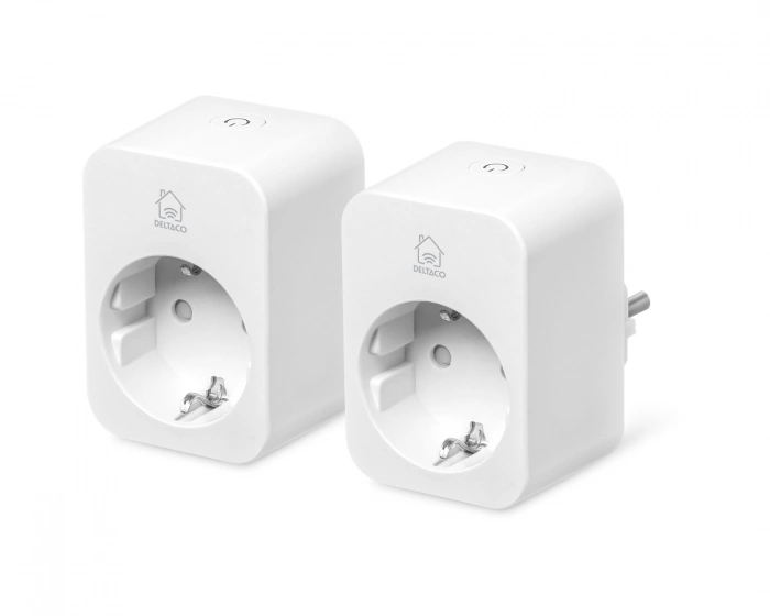 Deltaco Smart Home Smart Plug med Energimätning - 2-pack