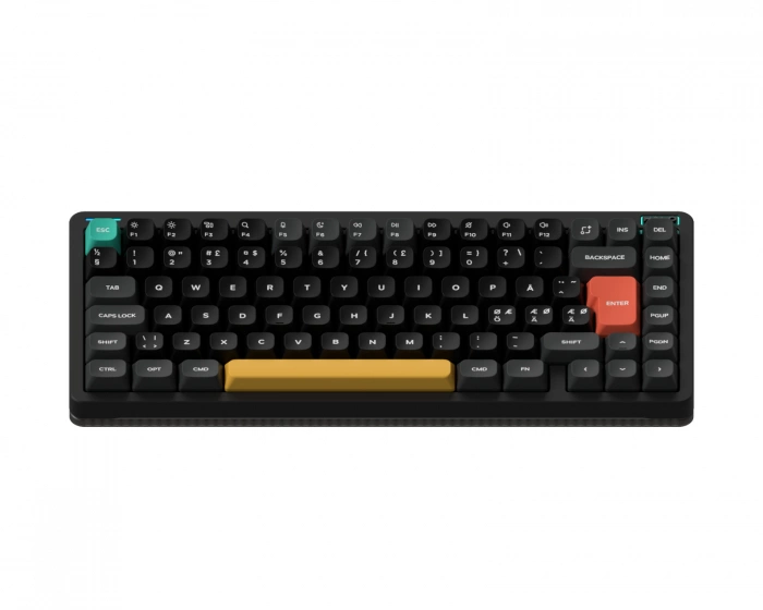 NuPhy Halo75 V2 Trådlöst Tangentbord – Obsidian Black [Raspberry Switch]