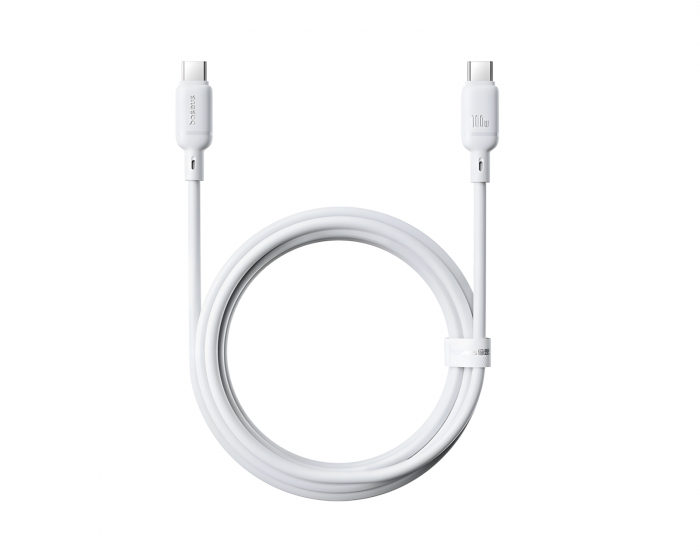 Baseus Silky Series Snabbladdande Kabel Type-C till Type-C 100W - 2m - Vit