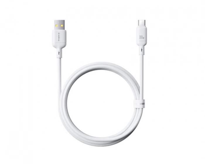 Baseus Silky Series Snabbladdande Kabel USB till Type-C 100W - 1m - Vit