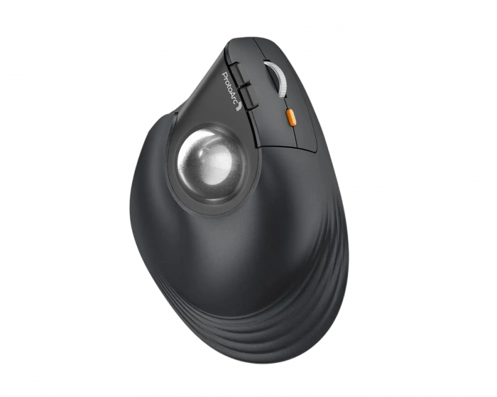 ProtoArc EM05 NL Vertikal Trådlös Trackball Mus - Svart/Grå
