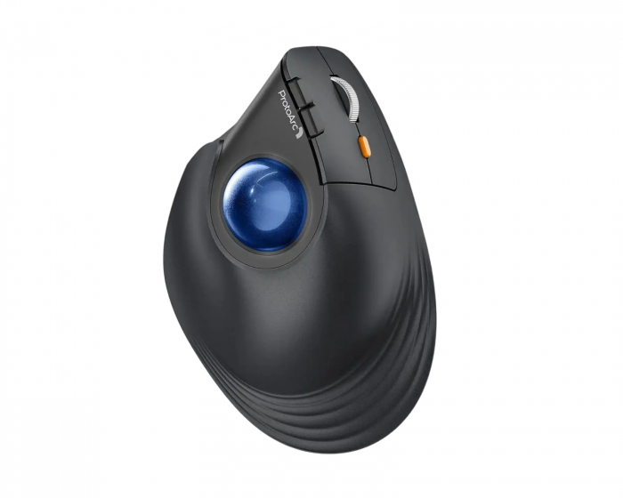 ProtoArc EM05 NL Vertikal Trådlös Trackball Mus - Svart/Blå