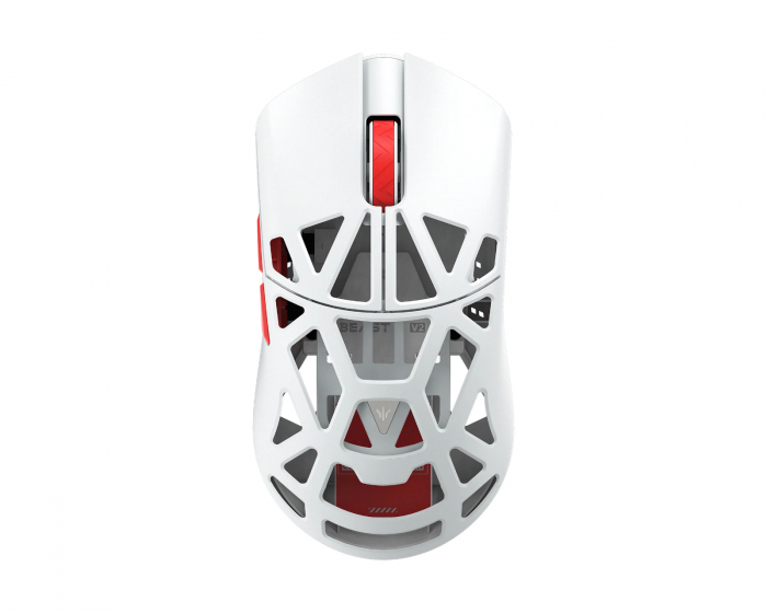 WLMouse Beast X Mini V2 Trådlös Gamingmus - Vit/Röd