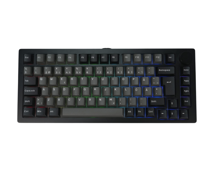 Monsgeek M1 V5 Trådlöst Tangentbord - Black & Silver [Rosewood Linear]