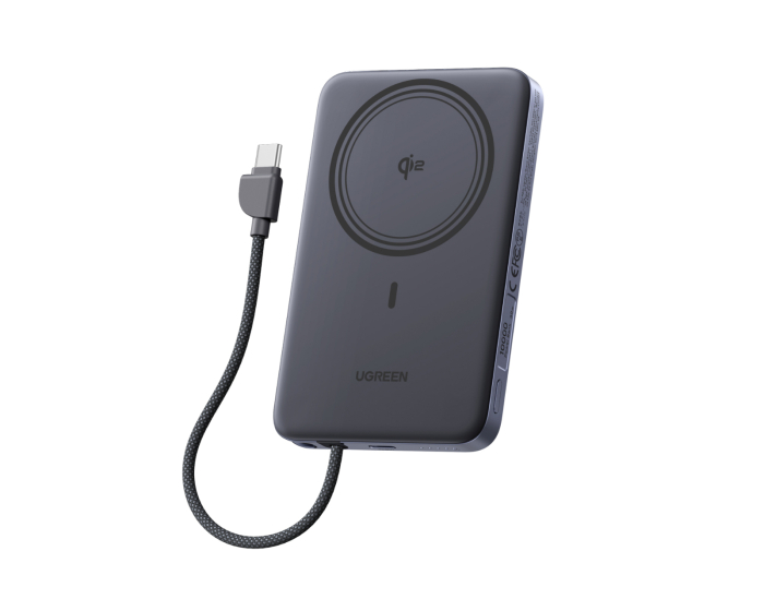 UGREEN MagFlow Air Magnetisk Trådlös Powerbank 10000mAh 30W - Grå