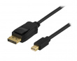 DisplayPort till Mini Displayport Kabel 1m - Svart