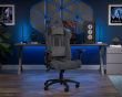 TC100 Relaxed Gamingstol - Tyg (Grå och Svart)