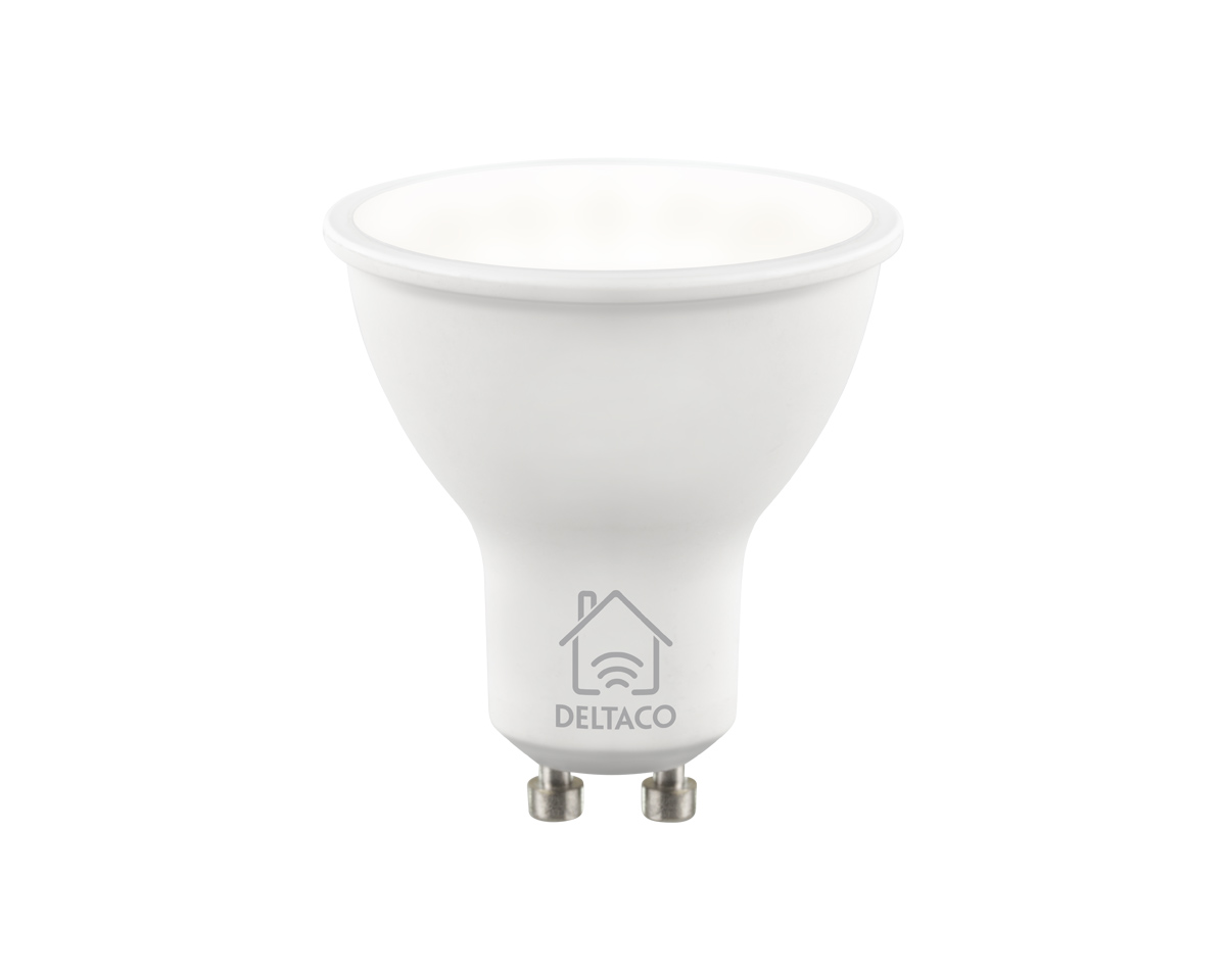 Deltaco Smart Home LED-lampa GU10 WiFI 5W, Dimbar