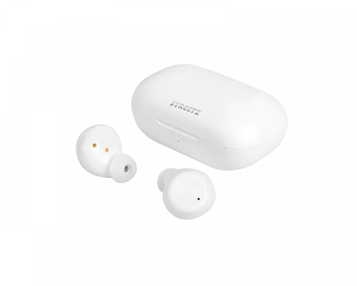 STREETZ Trådlösa In-Ear Hörlurar med Laddningetui, TWS - Vit