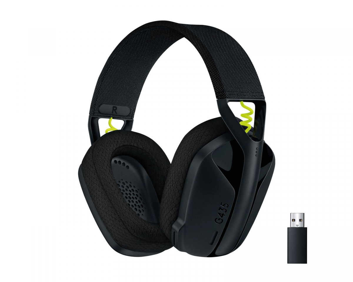 Logitech G435 Lightspeed Trådlös Gamingheadset - Svart