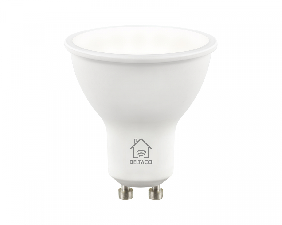 Deltaco Smart Home Smart Lampa GU10 WiFI, White CCTC, Dimbar
