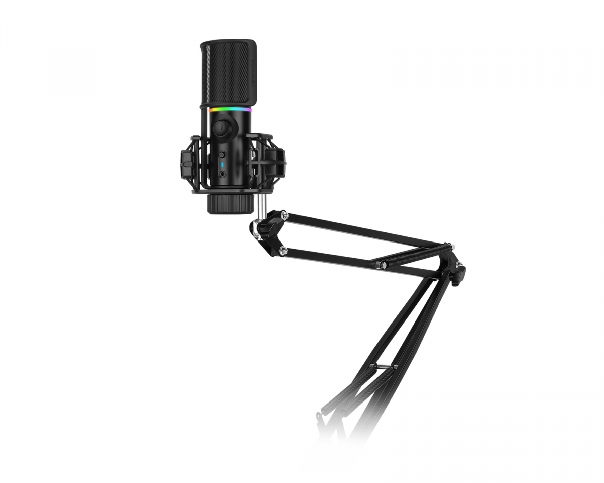 Streamplify MIC - RGB Mikrofon inkl. Mikrofonarm - Svart