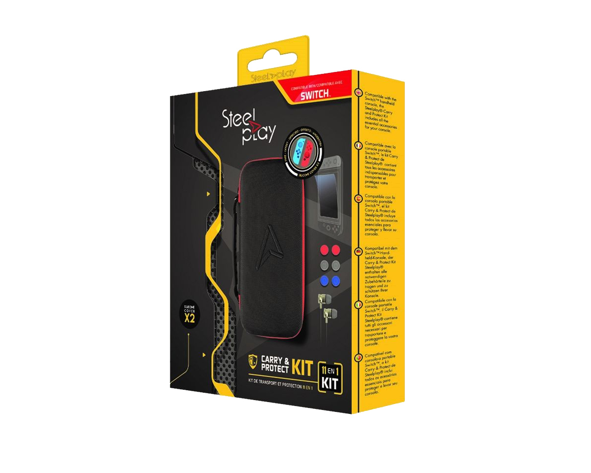 Steelplay Switch Carry and Protect Kit, 11 in 1 Accessory Kit - Fodral & Skä
