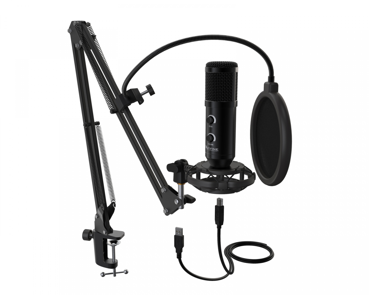 Radium 300 Studio XLR microphone from Genesis with NGM-1695 pop filter arm  - Cablematic