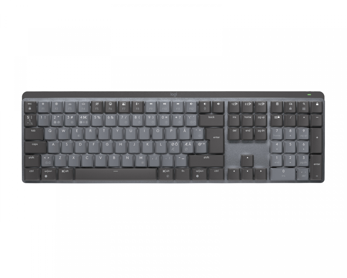 Logitech MX Mechanical Trådlöst Low Profile Tangentbord [Tactile Quiet] - Graph
