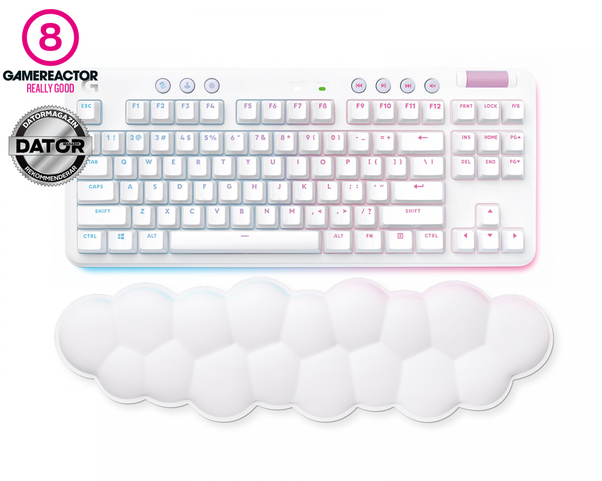 Logitech G715 Trådlöst Gaming Tangentbord RGB TKL [GX Brown] - Off White