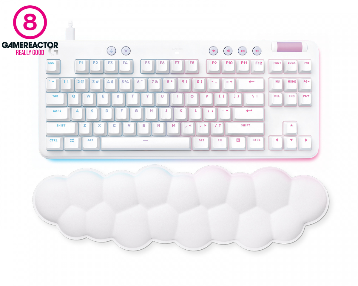 Logitech G713 Gaming Tangentbord RGB TKL [GX Red] - Off White