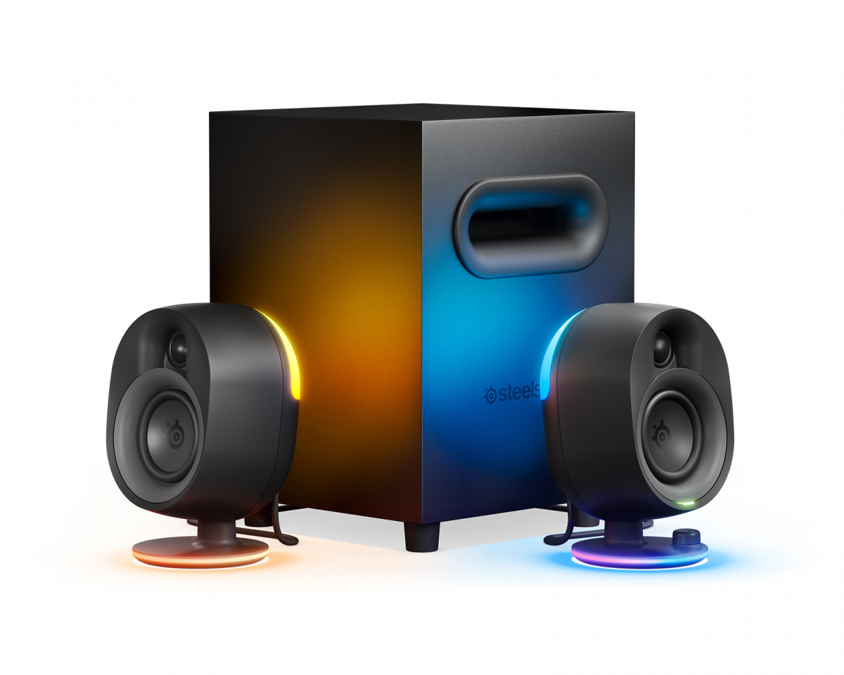SteelSeries Arena 7 Illuminated 2.1 Gaming Speakers - Svart RGB Bluetooth-Högtalar