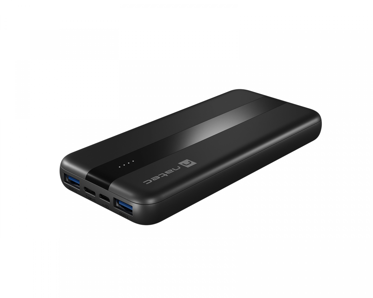 Natec Trevi Slim Q Powerbank 10000 mAh QC och PD - Svart
