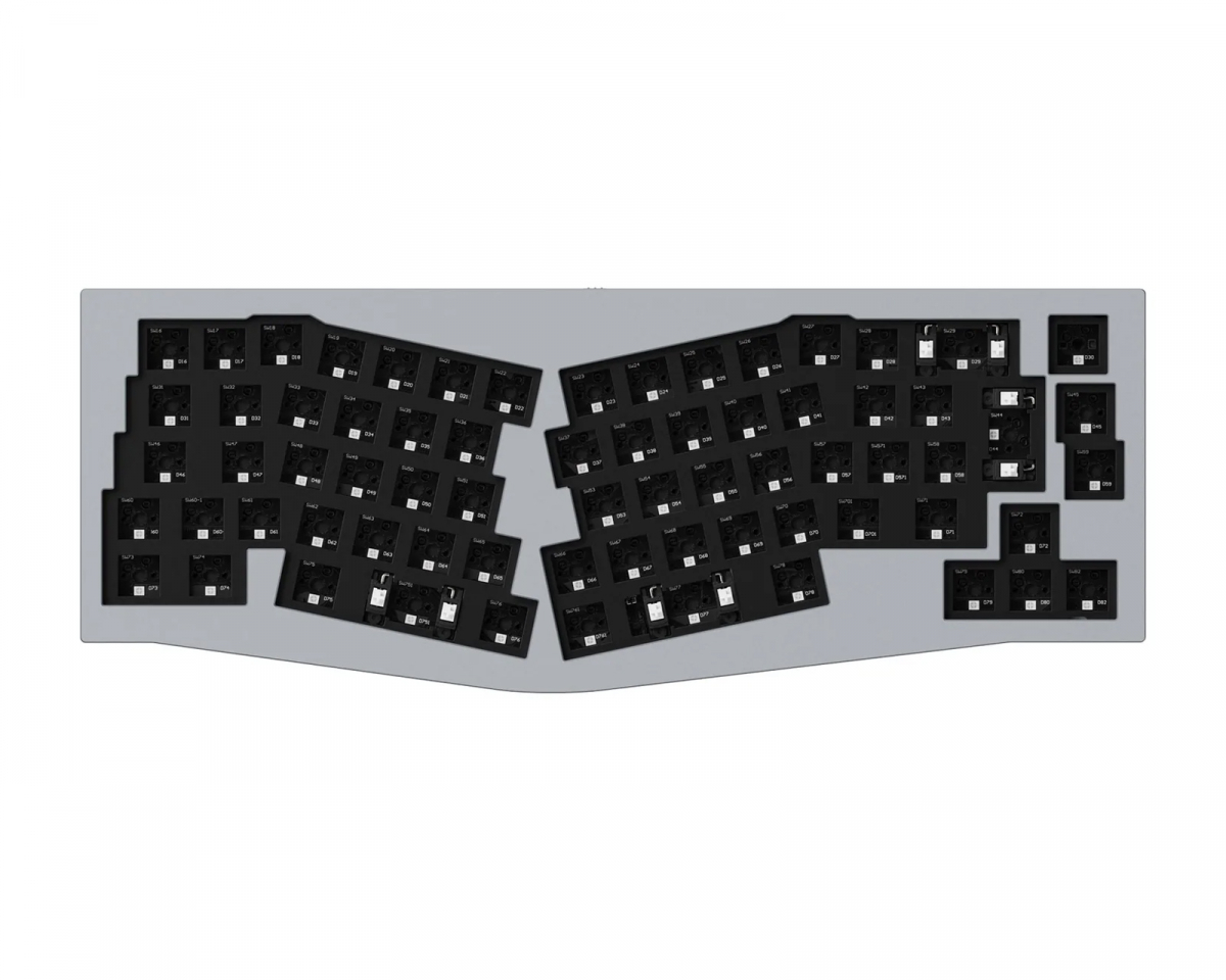 Keychron Q8 QMK ISO Alice Layout Barebone RGB Hot-Swap - Grå