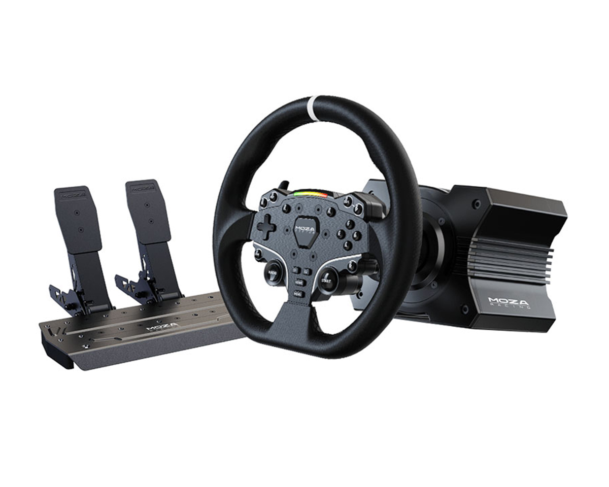 Moza Racing R5 Racing Simulator Bundle (R5 Wheel Base, ES Steering Wheel, SR-P Lit
