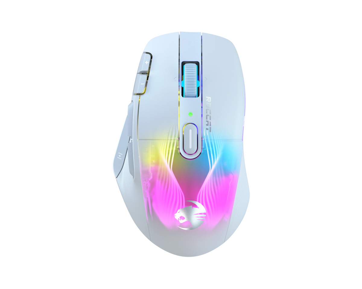 Roccat Kone XP Air Trådlös Gamingmus med Laddningsstation - Vit