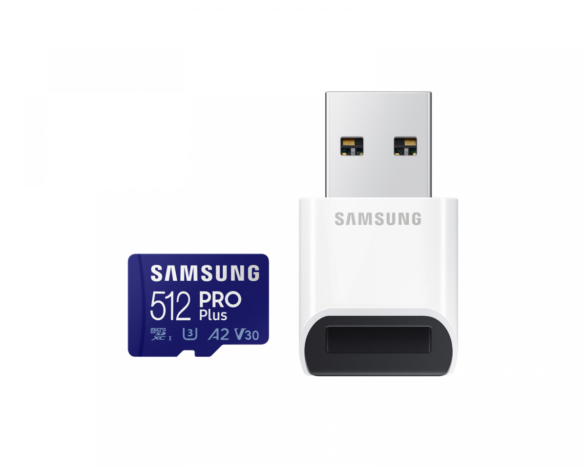 Samsung PRO Plus microSDXC 512GB & USB Card Reader - Minneskort