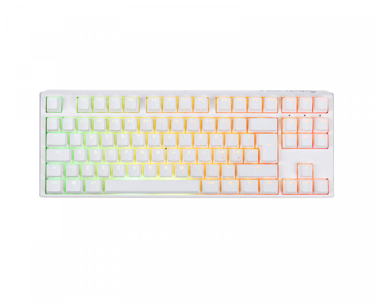 Ducky ONE 3 TKL Pure White RGB Hotswap Tangentbord [MX Silent Red]