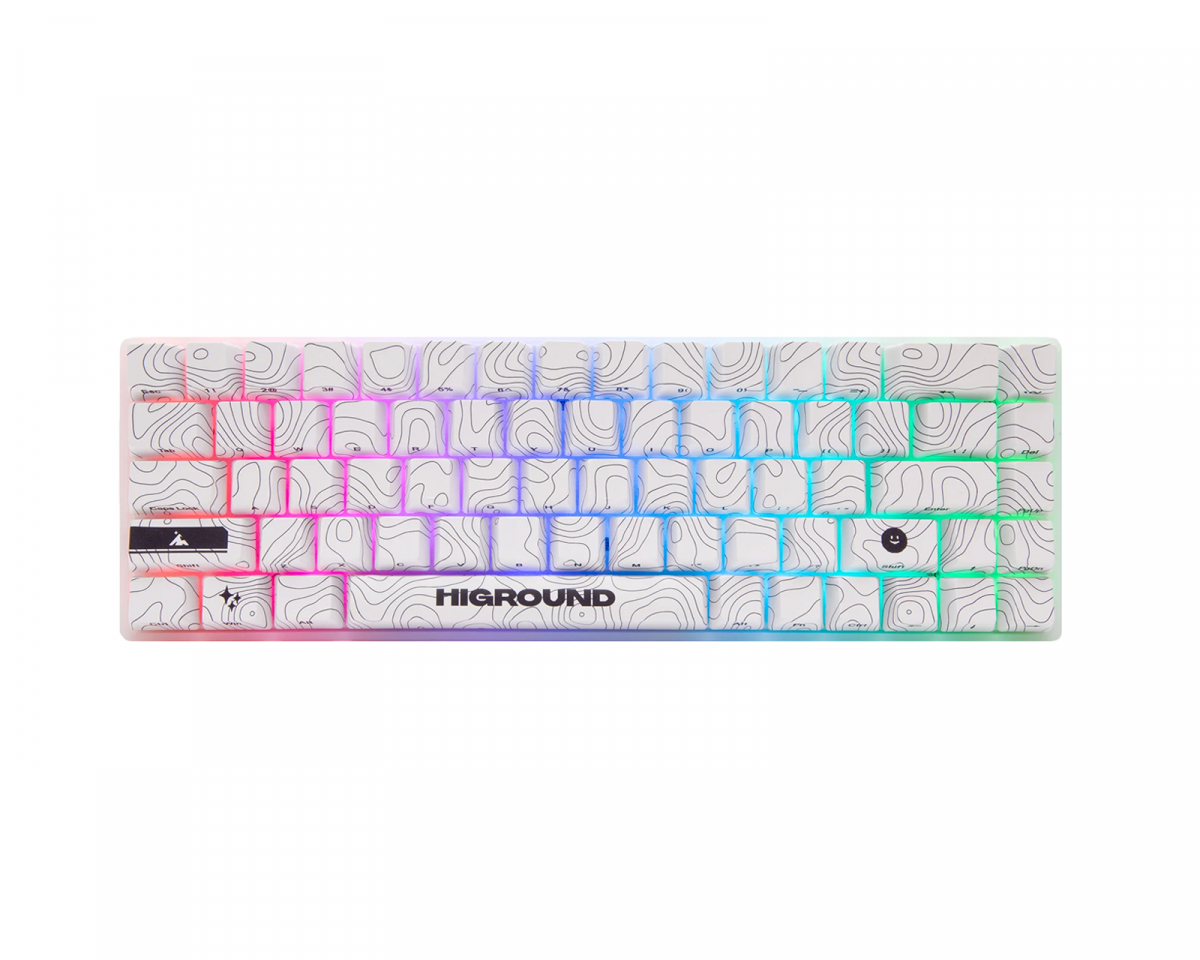 Higround SNOWSTONE Base 65 Hotswap Gaming Tangentbord - ANSI [White Flame]
