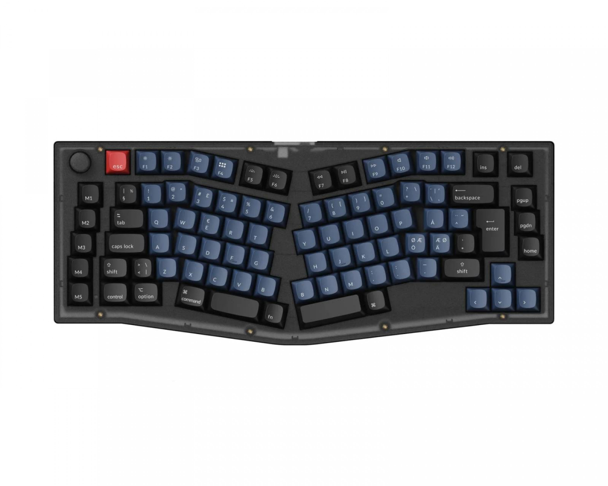 Keychron V10 QMK 75% RGB Knob Hotswap Tangentbord - Frosted Black [K Pro Red]