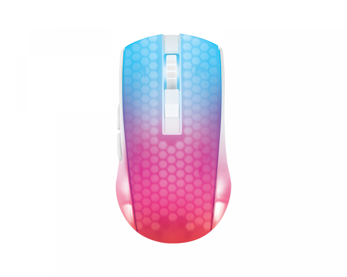 Deltaco Gaming WM89 Trådlös Semi-transparent RGB Gamingmus - Vit