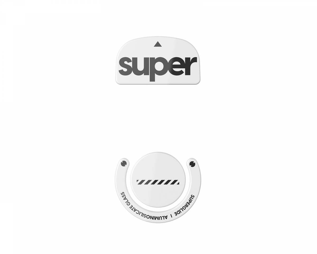 Superglide Version 2 Glas Skates till Logitech G Pro X Superlight - Vit
