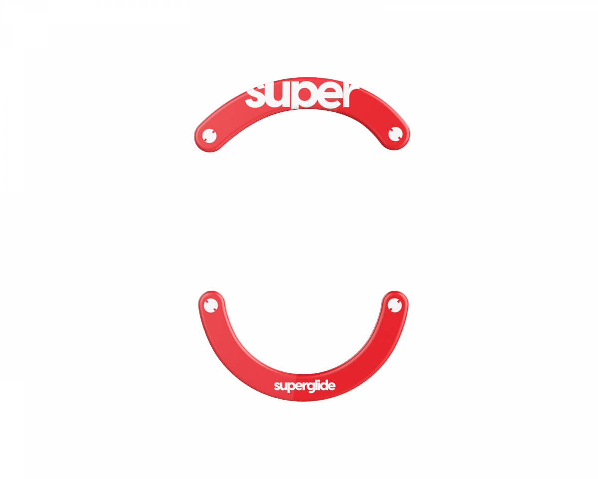 Superglide Version 2 Glas Skates till Logitech G703/G603/G403 - Röd