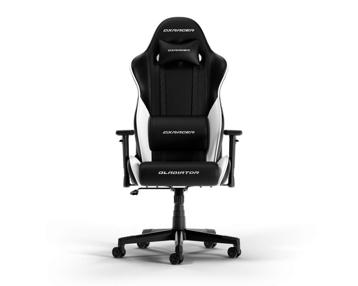 DXRacer GLADIATOR L Svart & Vit PVC Läder