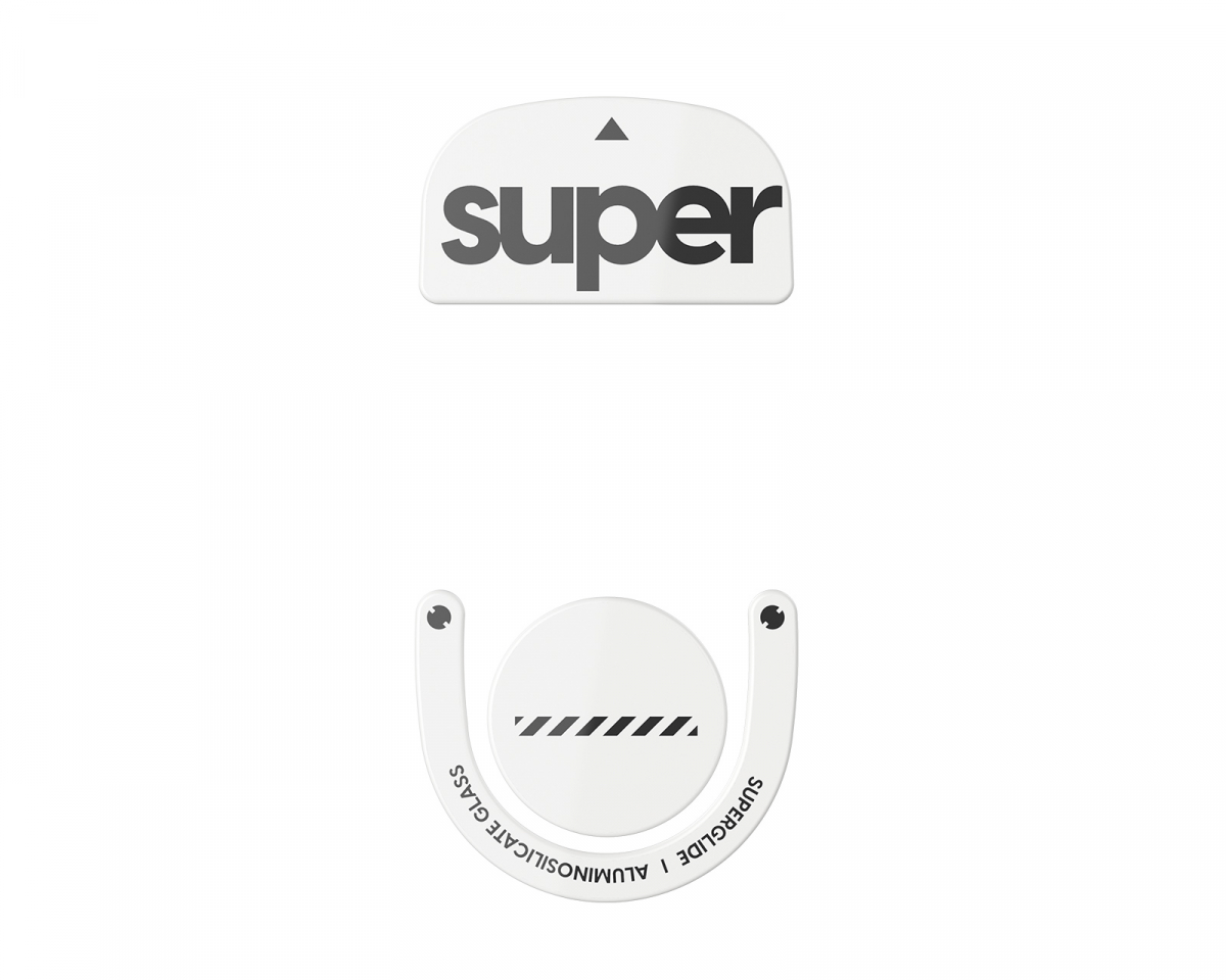 Superglide Version 2 Glas Skates till Logitech G Pro X Superlight 2 - Vit