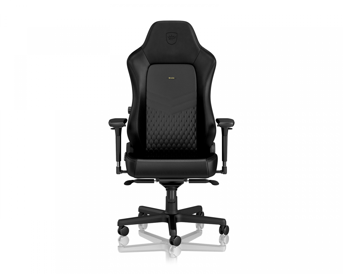 noblechairs HERO Real Leather - Svart / Svart