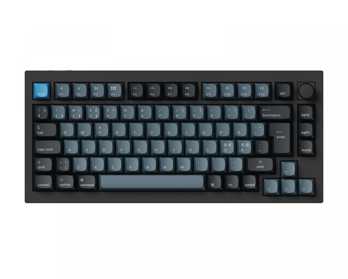 Keychron Q1 Pro QMK 75% RGB Knob Hotswap Trådlöst Tangentbord - Black [K Pro Re