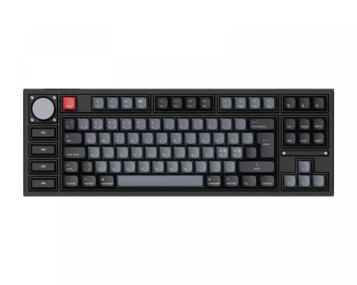 Keychron Q3 Pro QMK TKL Hotswap RGB Backlight ISO Knob Version - Carbon Black [