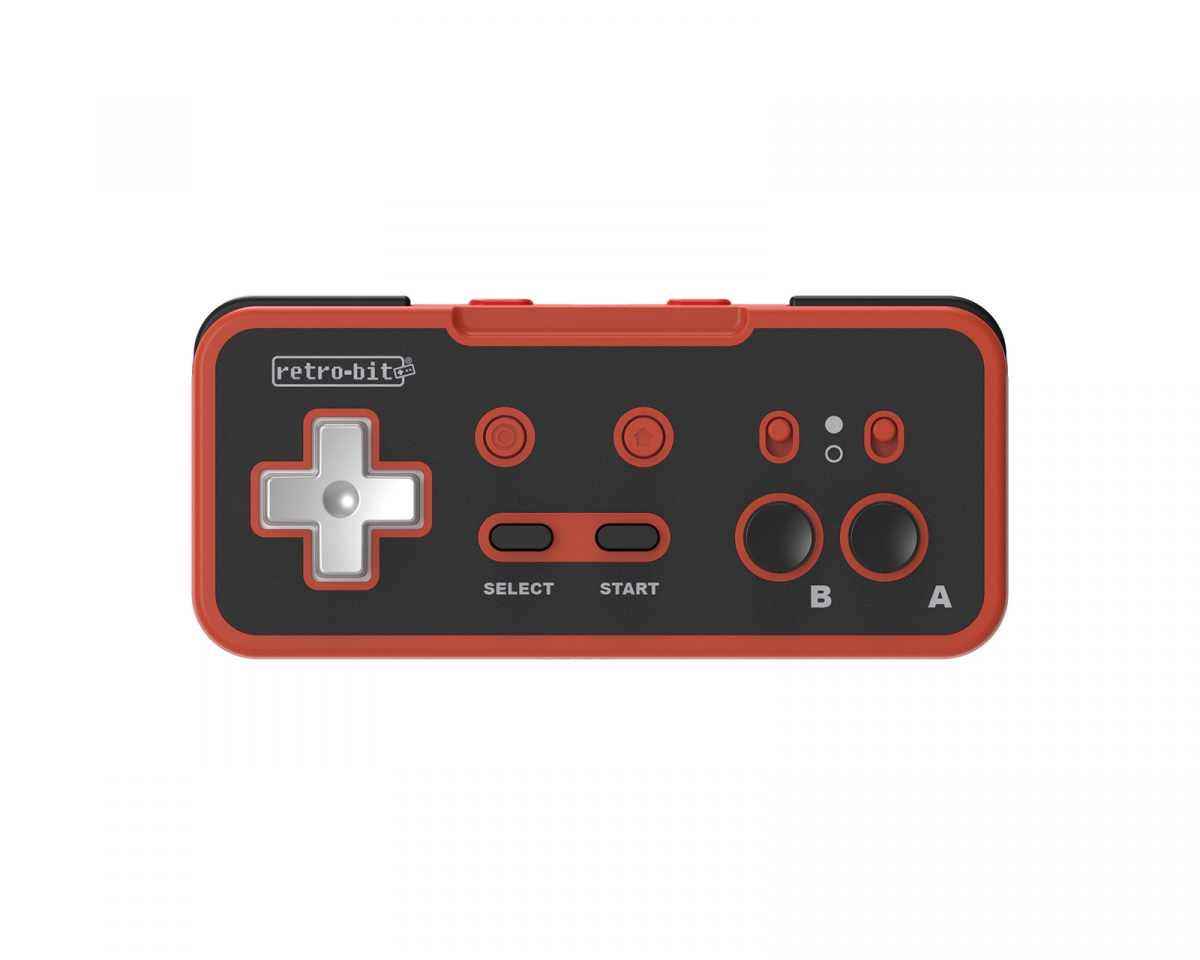 Retro-Bit Origin8 Wireless Controller, 2.4G Pad NS, Red & Black - Trådlös Ko