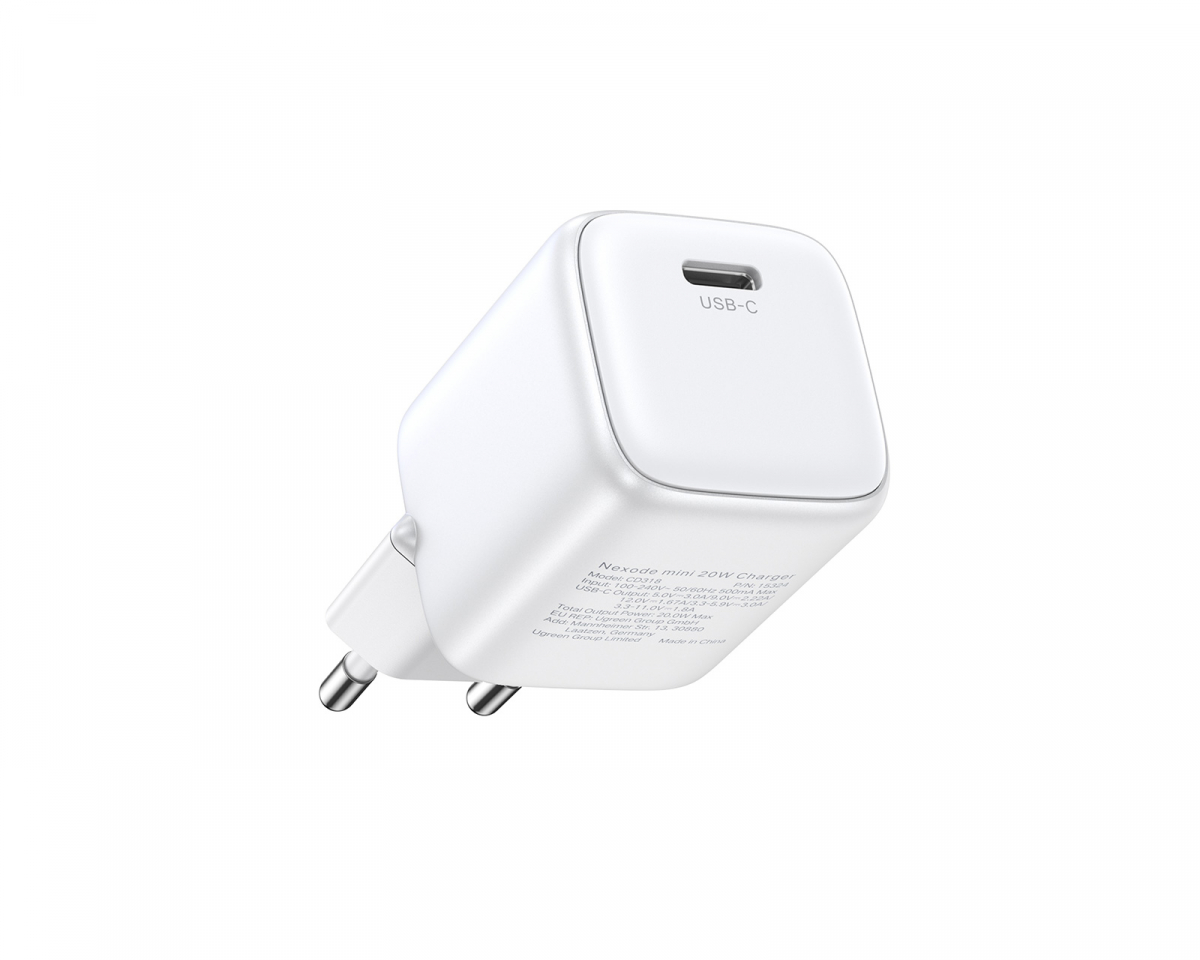 UGREEN Nexode Mini 30W PD GaN Tech Mobilladdare - Vit