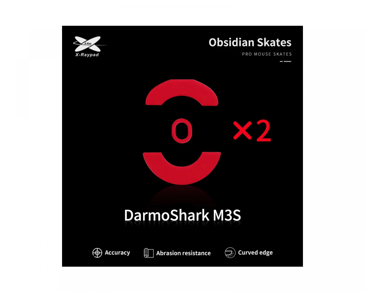 Obsidian Mouse Skates för DarmoShark M3S