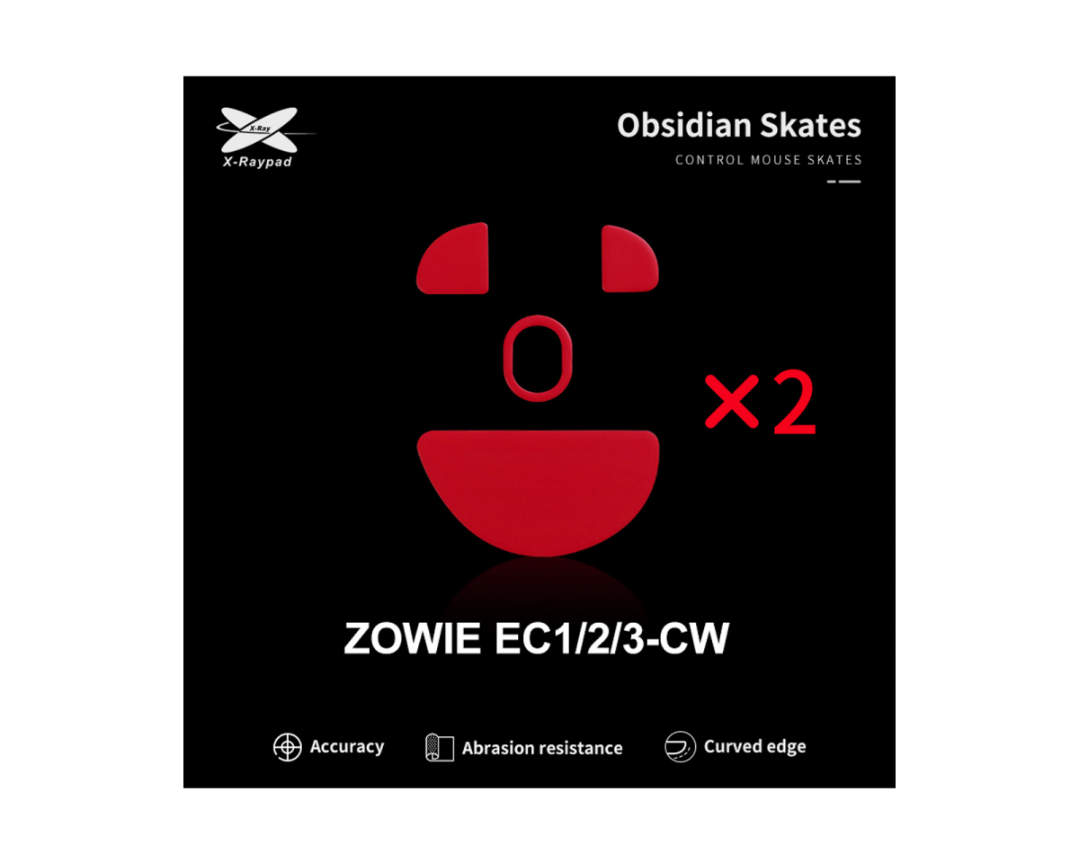 X-raypad Obsidian Mouse Skates för Zowie EC-CW