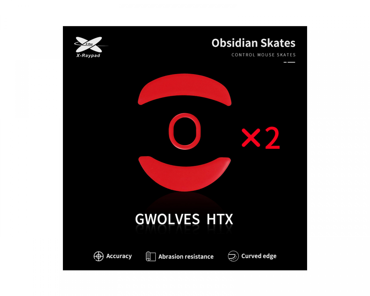 Obsidian Mouse Skates för G-Wolves HTX 4K/HTX ACE