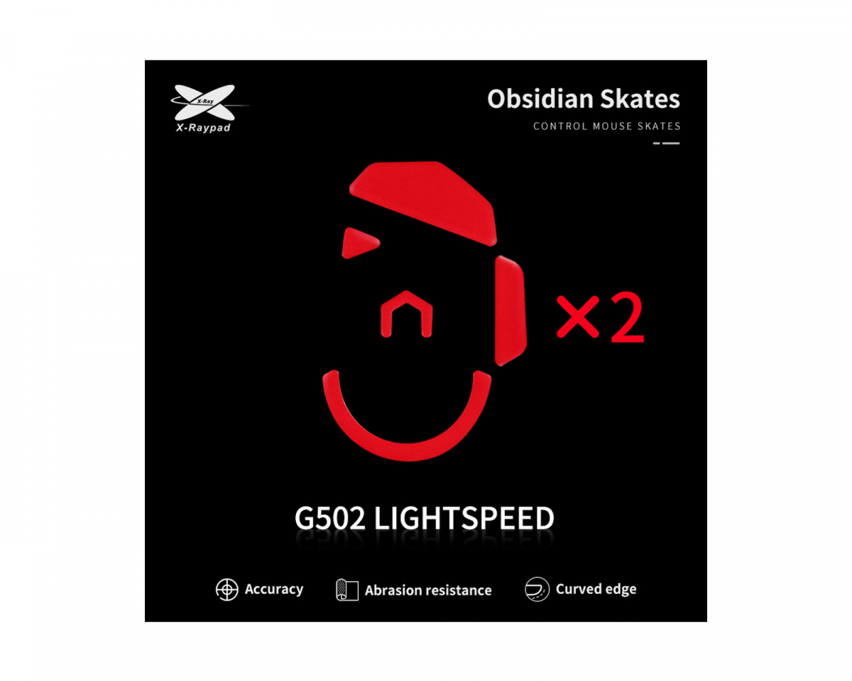 X-raypad Obsidian Mouse Skates för Logitech G502 Lightspeed