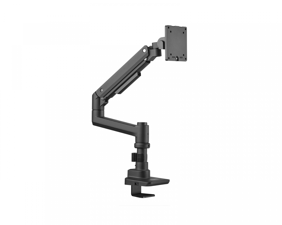 Skärmstativ 20kg Heavy-Duty 17”-49” Svart med USB Portar - 1 Skärm