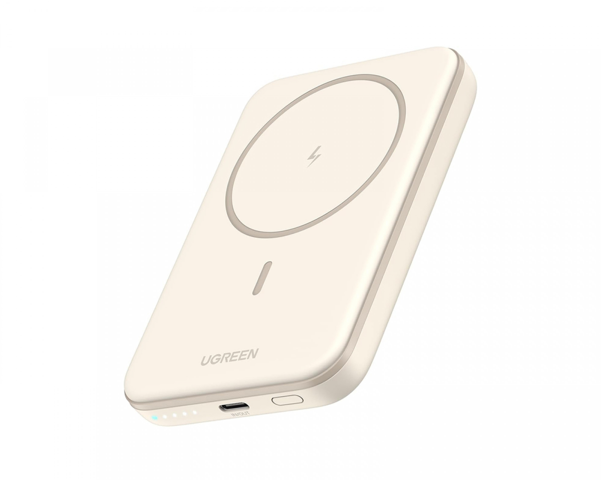 UGREEN Trådlös Magnetisk Powerbank 5000 mAh - Beige