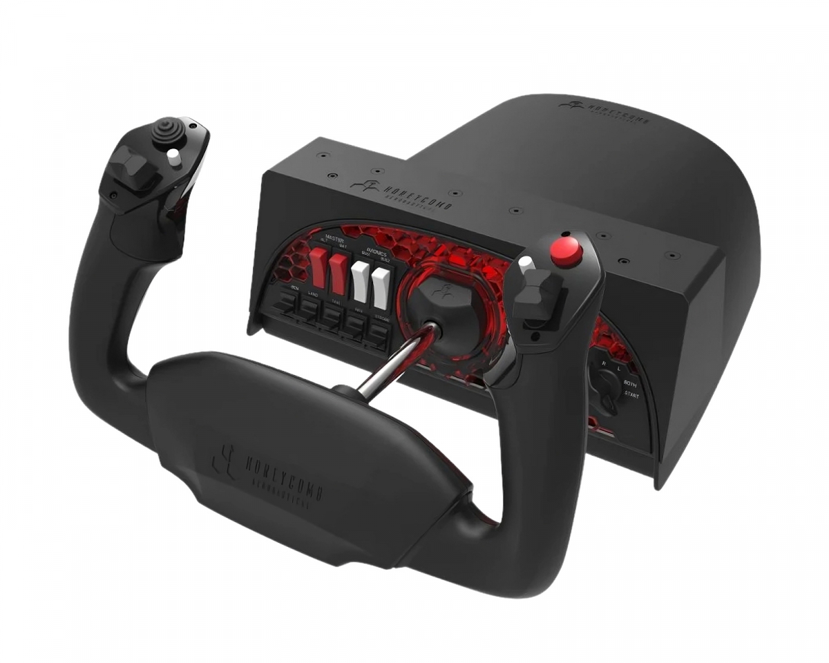 Honeycomb Alpha Flight Controls Yoke & Switch Panel - Flygsimuleringssystem