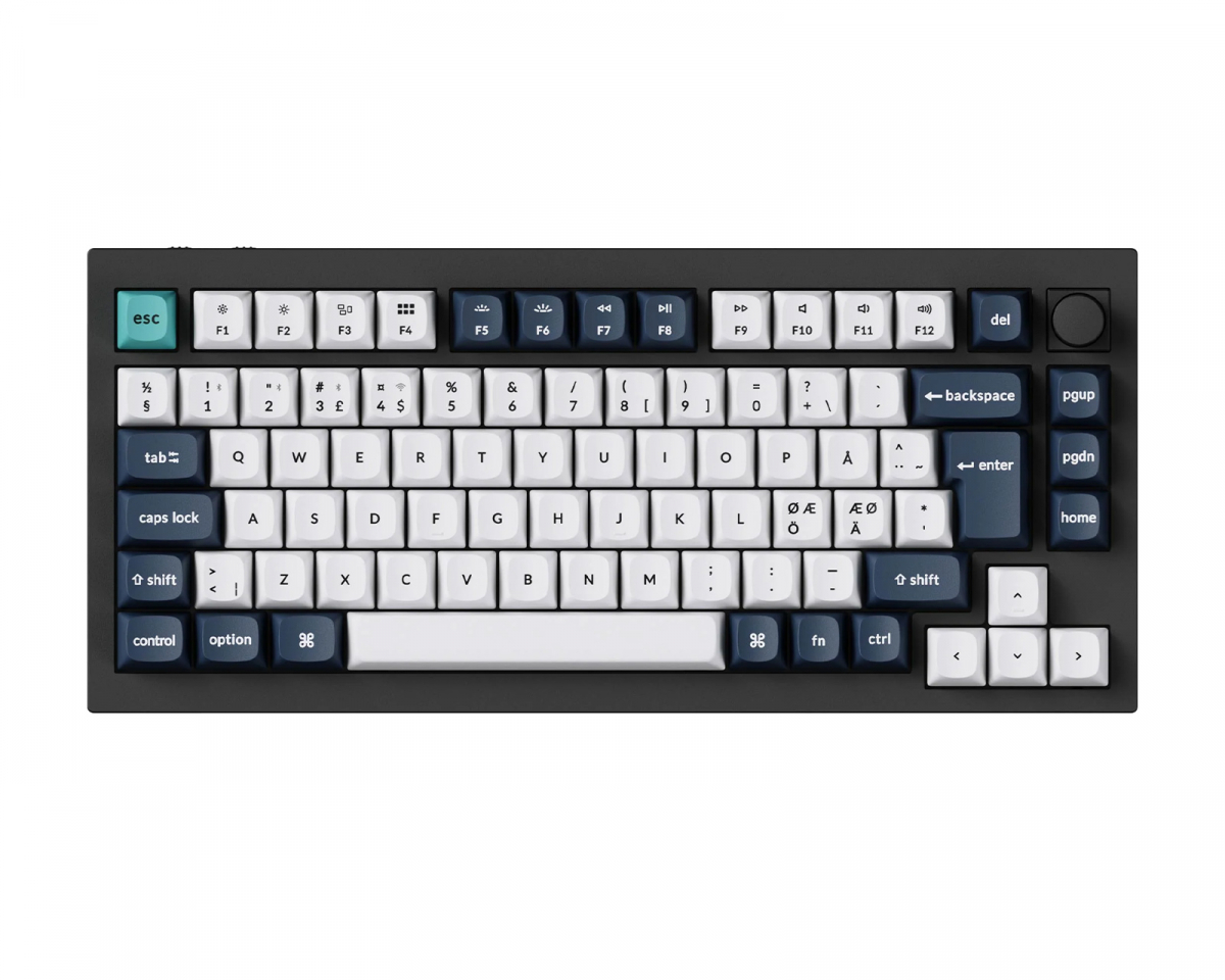 Keychron Q1 Max QMK 75% Trådlöst Mekaniskt Tangentbord [Gateron Jupiter Banana]